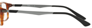 Patillas originales Ray-Ban RB7017, color 5687 · Rojo habana