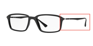 Patillas originales Ray-Ban RB7019 Vista, color 2000 · Negro brillo