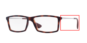 Patillas originales Ray-Ban RB7021 Vista, color 5365 · Rubber habana