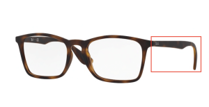 Patillas originales Ray-Ban RB7045 Vista, color 5365 · Rubber habana