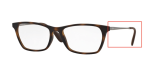 Patillas originales Ray-Ban RB7053 Vista, color 5365 · Rubber habana