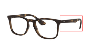 Patillas originales Ray-Ban RB7074 Vista, color 5365 · Rubber habana
