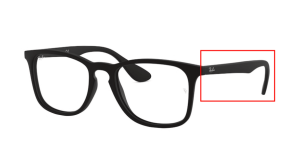 Patillas originales Ray-Ban RB7074 Vista, color 5364 · Rubber negro