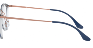 Patillas originales Ray-Ban RB7140 Vista, color 5853 · Transparente sobre superior azul