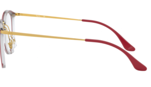 Patillas originales Ray-Ban RB7140 Vista, color 5854 · Transparente sobre superior amaranth