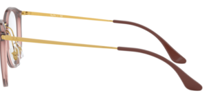 Patillas originales Ray-Ban RB7140 Vista, color 5971 · Superior marrón sobre trasp marrón