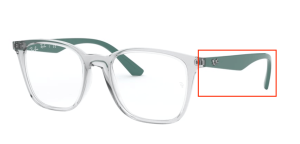 Patillas originales Ray-Ban RB7177 Vista, color 5994 · Transparente