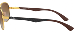Patillas originales Ray-Ban RB8313 Carbon Fibre, color 001 · Oro