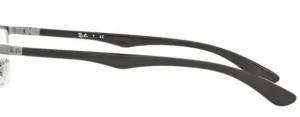 Patillas originales Ray-Ban RB8413, color 2893 · Gunmetal superior sobre gris