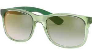 Lentes originales Ray-Ban RB9062 Junior, color W0 · Verde degradado espejo · plástico