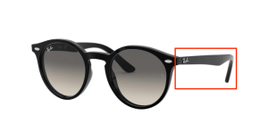Patillas originales Ray-Ban RB9064S Junior, color 100 · Negro