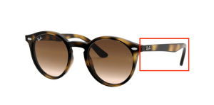 Patillas originales Ray-Ban RB9064S Junior, color 152 · Habana