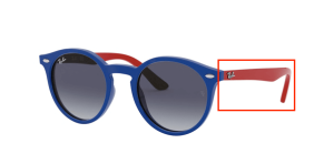 Patillas originales Ray-Ban RB9064S Junior, color 7020 · Azul