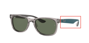 Patillas originales Ray-Ban RB9052S Junior JUNIOR NEW WAYFARER, color 7070 · Transparente gris