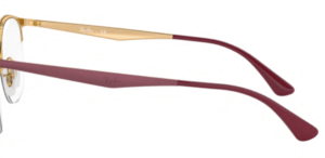 Patillas originales Ray-Ban RB6422 Vista, color 3007 · Rosa oro sobre superior mate bordeau