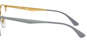 Patillas originales Ray-Ban RB6422 Vista, color 3039 · Superior gris sobre oro brillo
