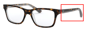 Patillas originales Ray-Ban RB1536, color 3602 · Habana oscuro sobre transparente