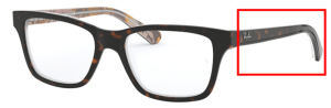Patillas originales Ray-Ban RB1536, color 3802 · Habana sobre texture rosa marrón