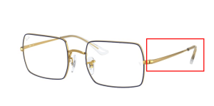 Patillas originales Ray-Ban RB1969V Vista, color 3105 · Azul sobre legend oro