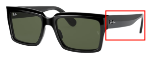 Patillas originales Ray-Ban RB2191 Inverness, color 901 · Negro
