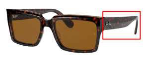 Patillas originales Ray-Ban RB2191 Inverness, color 1292 · Habana sobre transparente marrón