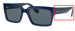 Patillas originales Ray-Ban RB2191 Inverness, color 1321 · Azul