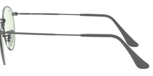 Patillas originales Ray-Ban RB3447 Round Metal, color 004 · Gunmetal