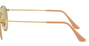 Patillas originales Ray-Ban RB3447 Round Metal, color 9064 · Oro