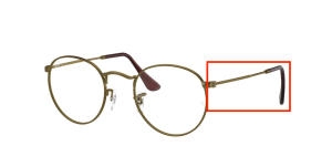 Patillas originales Ray-Ban RB3447V Vista, color 3117 · Antique oro