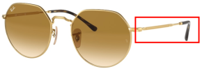 Patillas originales Ray-Ban RB3565 Jack, color 001 · Oro