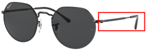 Patillas originales Ray-Ban RB3565 Jack, color 002 · Negro