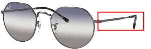 Patillas originales Ray-Ban RB3565 Jack, color 004 · Gunmetal
