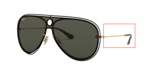 Patillas originales Ray-Ban RB3605, color 187 · Oro negro brillo