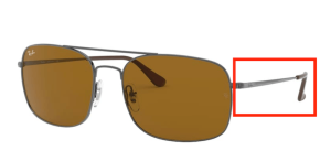 Patillas originales Ray-Ban RB3611, color 004 · Gunmetal