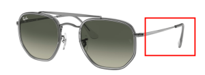 Patillas originales Ray-Ban RB3648M The Marshal II, color 004 · Gunmetal