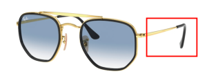 Patillas originales Ray-Ban RB3648M The Marshal II, color 9167 · Arista