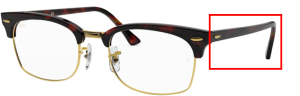 Patillas originales Ray-Ban RB3916V Clubmaster Square, color 8058 · Mock carey