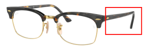 Patillas originales Ray-Ban RB3916V Clubmaster Square, color 8116 · Amarillo habana