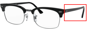 Patillas originales Ray-Ban RB3916V Clubmaster Square, color 2000 · Negro