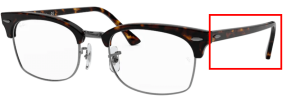 Patillas originales Ray-Ban RB3916V Clubmaster Square, color 2012 · Habana