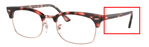 Patillas originales Ray-Ban RB3916V Clubmaster Square, color 8118 · Rosa habana