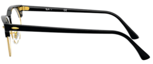 Patillas originales Ray-Ban RB3946V Clubmaster Oval, color 8057 · Negro