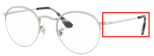Patillas originales Ray-Ban RB3947V Round Gaze, color 2501 · Plata