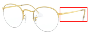 Patillas originales Ray-Ban RB3947V Round Gaze, color 3086 · Legend oro