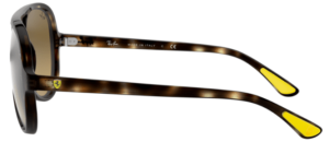 Patillas originales Ray-Ban RB4125M, color F609 · Ferrari habana