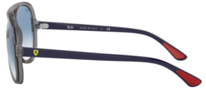 Patillas originales Ray-Ban RB4125M, color F645 · Transparente gris