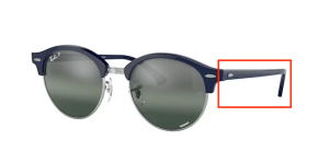 Patillas originales Ray-Ban RB4246 Clubround, color 1366 · Azul
