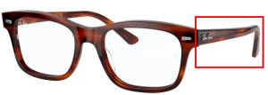 Patillas originales Ray-Ban RB5383, color 2144 · Rayado habana