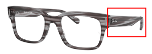 Patillas originales Ray-Ban RB5388, color 8055 · Rayado gris