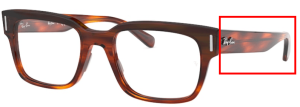 Patillas originales Ray-Ban RB5388, color 2144 · Rayado habana